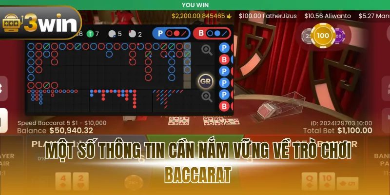 Một số thông tin cần nắm vững về trò chơi Baccarat